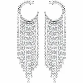 施华洛世奇/Swarovski 耳饰 Fit 穿孔耳环, 白色, 镀白金色 5421821