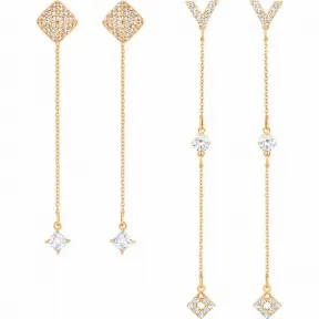 施华洛世奇/Swarovski 耳饰 Grapefruit 穿孔耳环, 白色, 镀玫瑰金色 5422270