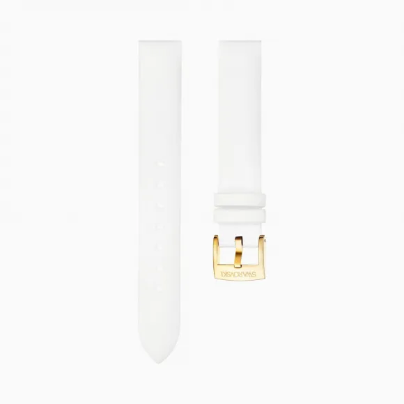 施华洛世奇/Swarovski 14mm 表带 皮革 白色 镀金色 5426830