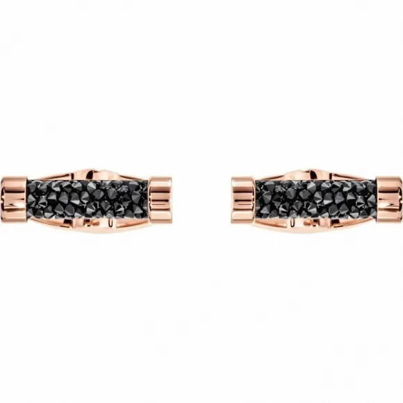 施华洛世奇/Swarovski Crystaldust 袖扣, 黑色, 镀玫瑰金色调 5429902