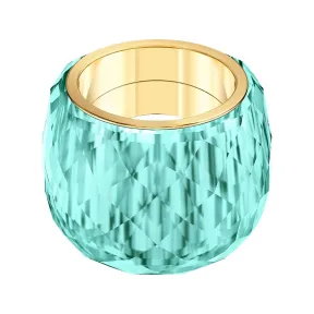 施华洛世奇/Swarovski Nirvana 戒指, 海蓝色, 金色调 PVD 5432206