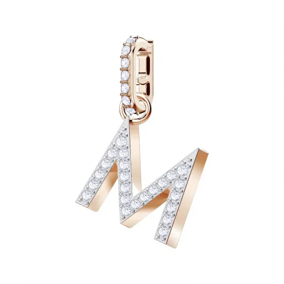 施华洛世奇/Swarovski 吊坠 Swarovski Remix Collection Charm M, 白色, 镀玫瑰金色