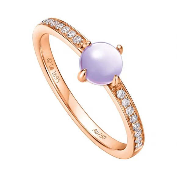 施华洛世奇/Swarovski 许愿星辰18K玫瑰金紫晶钻石戒指 5436226