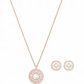 施华洛世奇/Swarovski 套装 挚爱流转系列 套装, 白色, 镀玫瑰金色 5444064