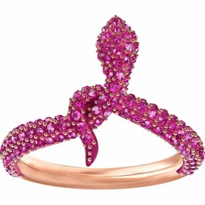 施华洛世奇/Swarovski 戒指 Leslie 戒指, 紫红色, 镀玫瑰金色 5448858