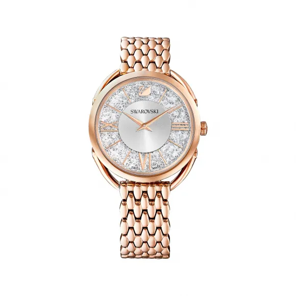 施华洛世奇/Swarovski Crystalline Glam 腕表  瑞士制造  金属手链  玫瑰金色调  玫瑰金色调润饰 5452465