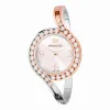 施华洛世奇/Swarovski Lovely Crystals Bangle 腕表, 金属手链, 白色, 双色 PVD 5453651