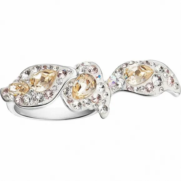 施华洛世奇/Swarovski 戒指 Moselle 可叠戴戒指, 海蓝色, 镀钯色 5455830