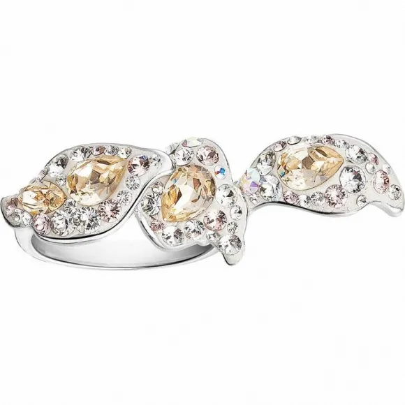 施华洛世奇/Swarovski 戒指 Moselle 可叠戴戒指, 海蓝色, 镀钯色 5455845