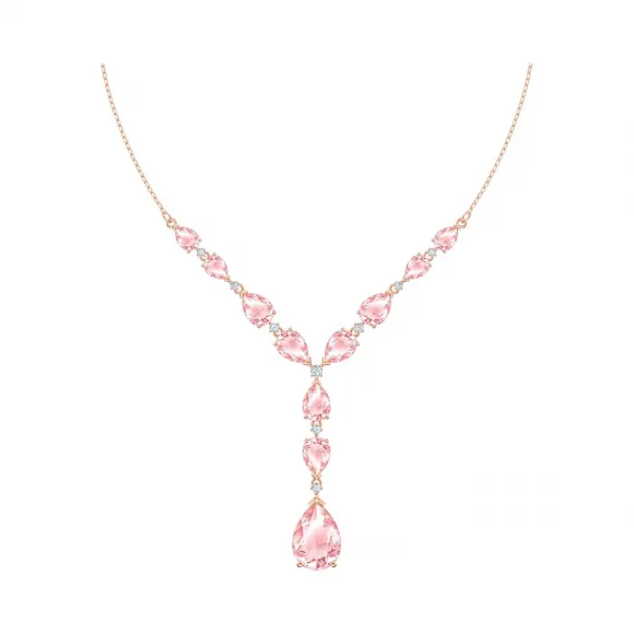 施华洛世奇/Swarovski Vintage 项链, 粉红色, 镀玫瑰金色调 5472610