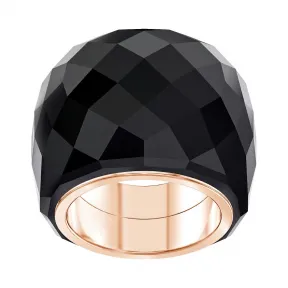 施华洛世奇/Swarovski Nirvana 戒指, 黑色, 玫瑰金色调 PVD 5474367