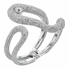 施华洛世奇/Swarovski 手饰 Tigris 阔手镯, 灰色, 镀钯色 5484503