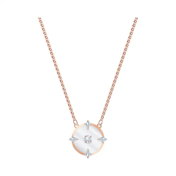 施华洛世奇/Swarovski North 项链, 白色, 镀玫瑰金色调 5488400