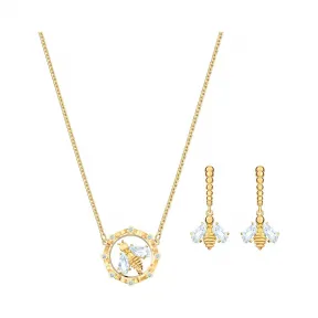 施华洛世奇/Swarovski Bee A Queen 套装, 白色, 镀金色调 5490887