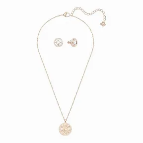 施华洛世奇/Swarovski 套装 挚爱流转系列 套装, 大码, 白色, 镀玫瑰金色 5491668