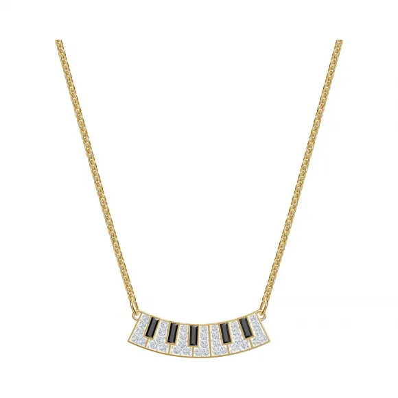 施华洛世奇/Swarovski Pleasant Piano 项链, 彩色设计, 镀金色调 5493366