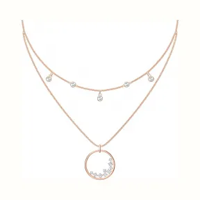 施华洛世奇/Swarovski North 项链, 白色, 镀玫瑰金色调 5493390