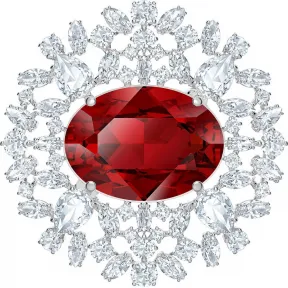 施华洛世奇/Swarovski Louison 胸针, 红色, 镀铑 5495263