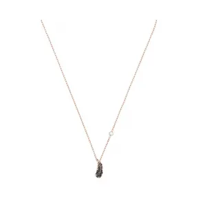 施华洛世奇/Swarovski Naughty 项链, 黑色, 镀玫瑰金色调 5495292