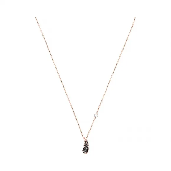 施华洛世奇/Swarovski Naughty 项链, 黑色, 镀玫瑰金色调 5495292