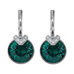 施华洛世奇/Swarovski Bella V 穿孔耳环, 绿色, 镀铑 5498876