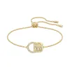 施华洛世奇/Swarovski Further 手链, 白色, 镀金色调 5499000