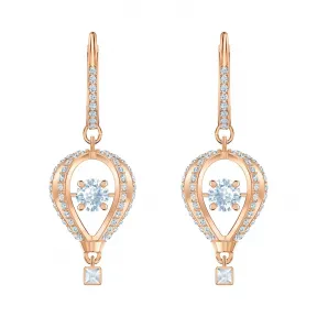 施华洛世奇/Swarovski Into the Sky 水滴形耳环, 白色, 镀玫瑰金色调 5499530