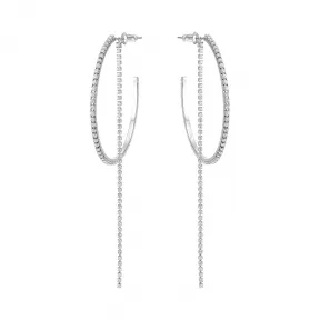 施华洛世奇/Swarovski Fit 穿孔耳环, 白色, 不锈钢 5504570