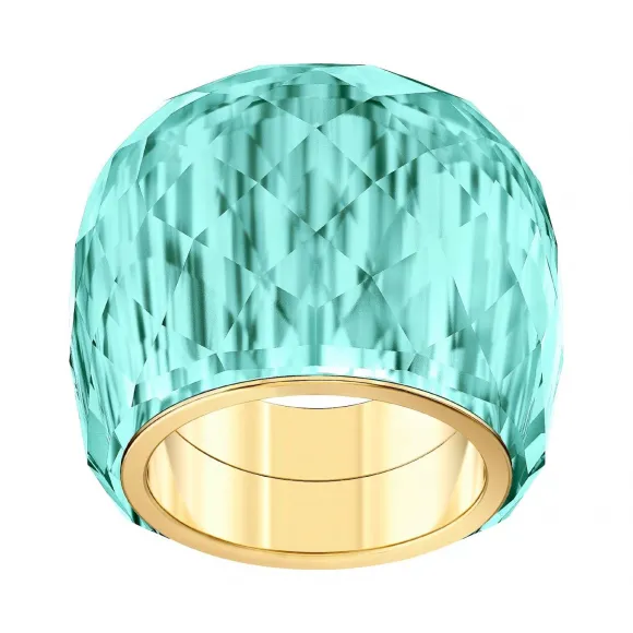 施华洛世奇/Swarovski Nirvana 戒指, 海蓝色, 金色调 PVD 5508716