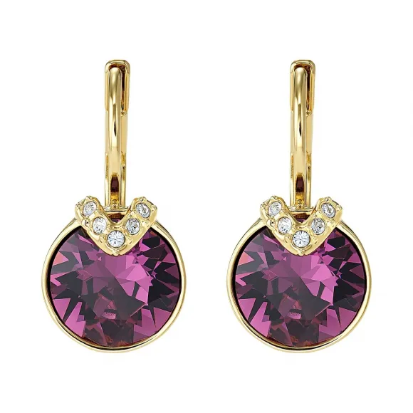 施华洛世奇/Swarovski Bella V 穿孔耳环, 紫色, 镀金色调 5509404