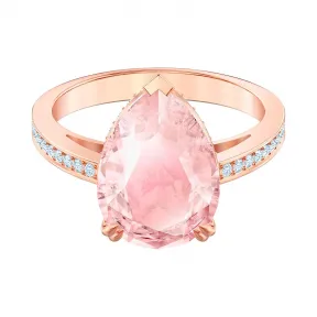 施华洛世奇/Swarovski Vintage 鸡尾酒戒指, 粉红色, 镀玫瑰金色调 5509670