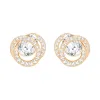 施华洛世奇/Swarovski Generation 耳钉, 白色, 镀玫瑰金色调 5511012