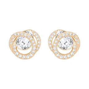 施华洛世奇/Swarovski Generation 耳钉, 白色, 镀玫瑰金色调 5511012