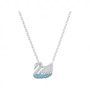 施华洛世奇/Swarovski Swarovski Iconic Swan 链坠  天鹅  小码  蓝色  镀铑 5512094