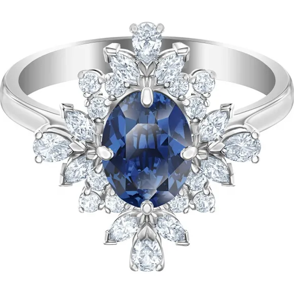 施华洛世奇/Swarovski Palace 戒指图案, 蓝色, 镀铑 5513211