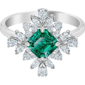 施华洛世奇/Swarovski Palace 戒指图案, 绿色, 镀铑 5513214