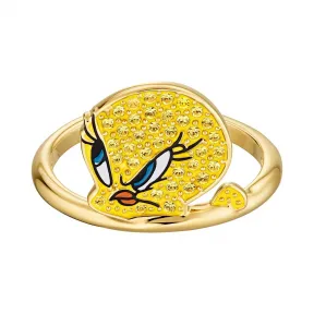 施华洛世奇/Swarovski Looney Tunes 翠儿 戒指图案, 黄色, 镀金色调 5514965