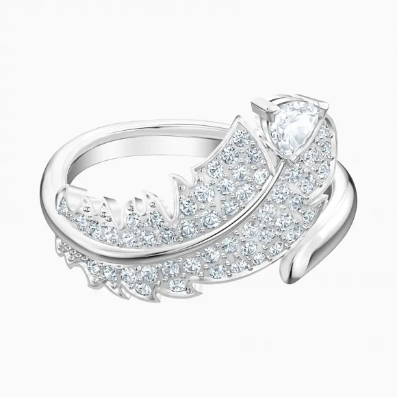 施华洛世奇/Swarovski Nice 戒指图案, 白色, 镀铑 5515017