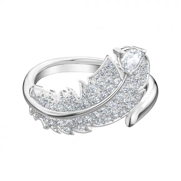 施华洛世奇/Swarovski Nice 戒指图案, 白色, 镀铑 5515030