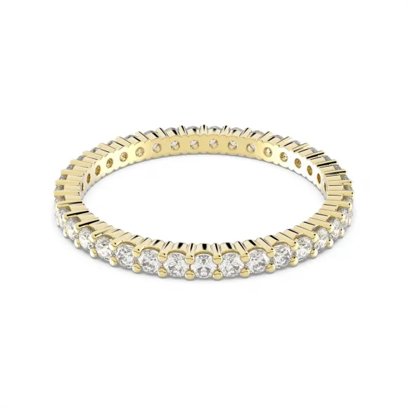 施华洛世奇/Swarovski  Vittore 戒指  圆形切割  白色  镀金色调 5530902