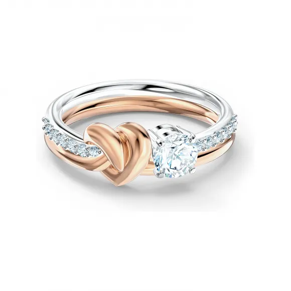 施华洛世奇/Swarovski Lifelong Heart 戒指 白色 多种金属润饰 5535397