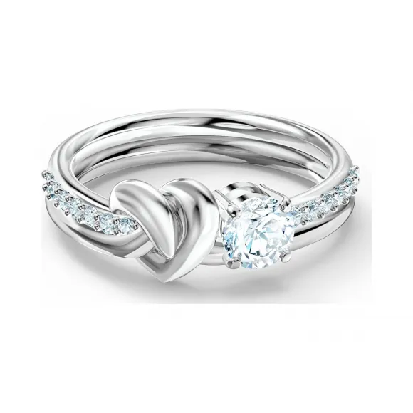 施华洛世奇/Swarovski Lifelong Heart 戒指 白色 镀铑 5535411