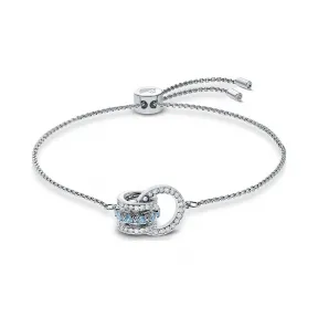 施华洛世奇/Swarovski Further 手链 蓝色 镀铑 5537123