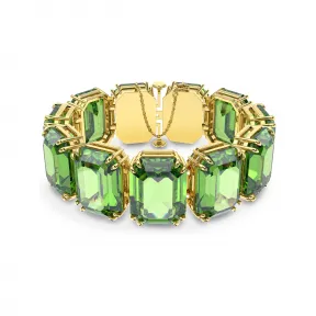 施华洛世奇/Swarovski Millenia 手链  超大仿水晶  八角形切割  绿色  镀金色调 5598347