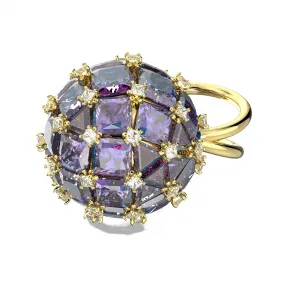 施华洛世奇/Swarovski Curiosa 个性戒指  混合切割  蓝色  镀金色调 5610817