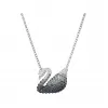 施华洛世奇/Swarovski Swarovski Iconic Swan 链坠  天鹅  小码  灰色  镀铑 5614103