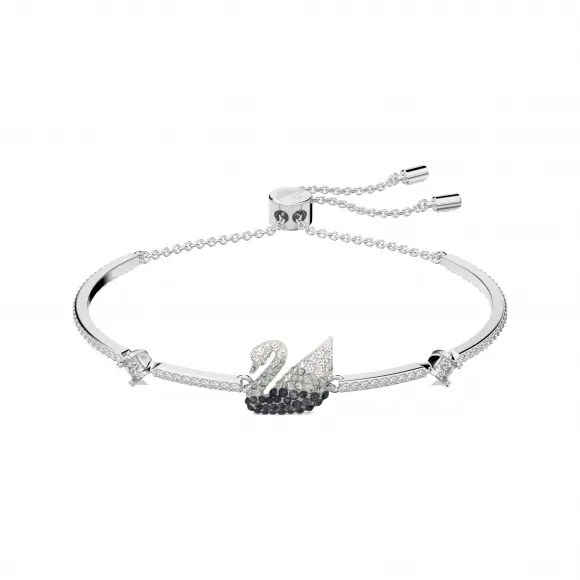施华洛世奇/Swarovski Swarovski Iconic Swan 手链  天鹅  黑色  镀铑 5614119