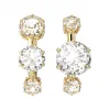 施华洛世奇/Swarovski Constella 耳廓耳环  非对称设计  圆形切割  白色  镀金色调 5616919