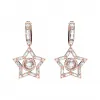 施华洛世奇/Swarovski Stella 水滴形耳环  混合切割  星星  白色  镀玫瑰金色调 5617769
