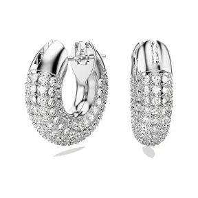 施华洛世奇/Swarovski Dextera 大圈耳环  小码  白色  镀铑 5618306